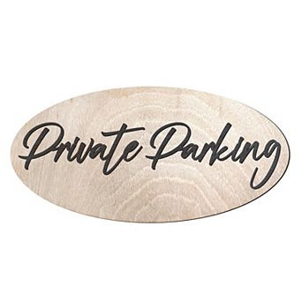 Private Parking Wooden Sign - 17"x8"