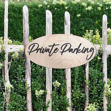 Private Parking Wooden Sign - 17"x8"