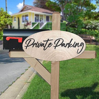 Private Parking Wooden Sign - 17"x8"