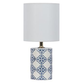 Ceramic Blue & White Accent Table Lamp