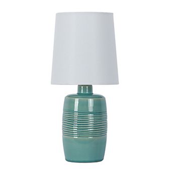 Blue Finish Textured Accent Table Lamp