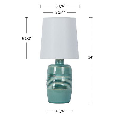 Blue Finish Textured Accent Table Lamp