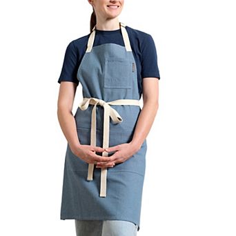 Bib Apron with Pockets - Twill