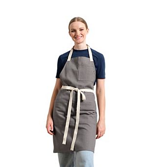 Bib Apron with Pockets - Twill