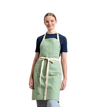 Bib Apron with Pockets - Twill