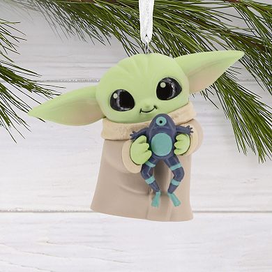 Hallmark Star Wars: The Mandalorian Grogu With Frog Ornament