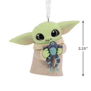 Hallmark Star Wars: The Mandalorian Grogu With Frog Ornament