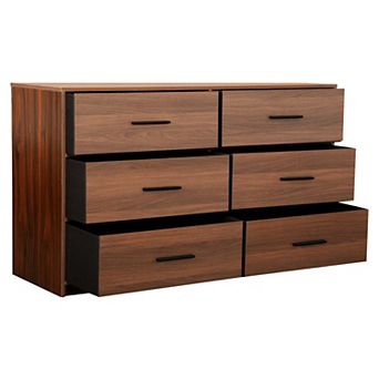 6-Drawer Dresser with Large Fabric Drawers