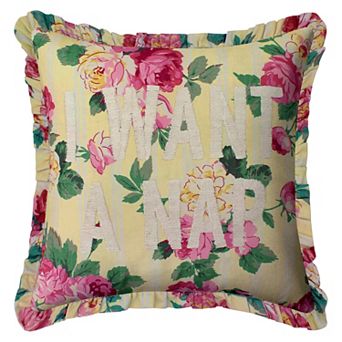 The Big One® Ruffled Floral Print Throw Pillow