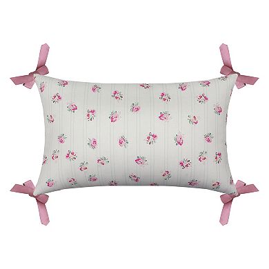 The Big One Printed Floral Throw Pillow with Bows