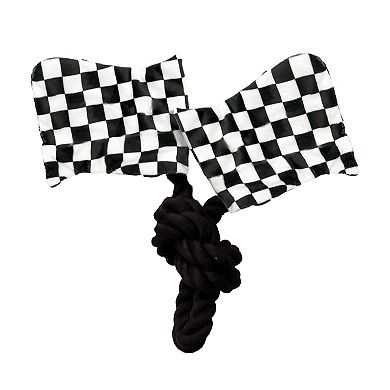 Nascar Checkered Crinkle Flag Dog Toy