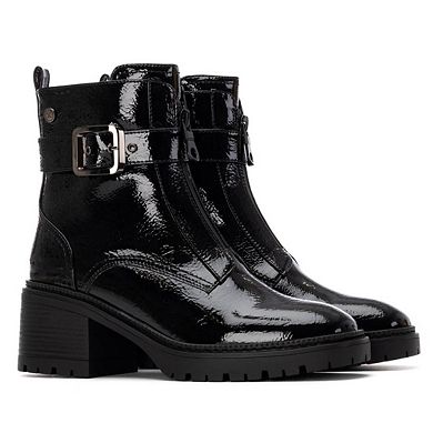 XTI Women's Patent Leather Heeled Ankle Booties 144276