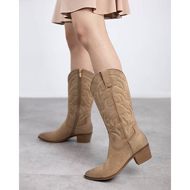 XTI Women's Suede Italian Western Boots 144308