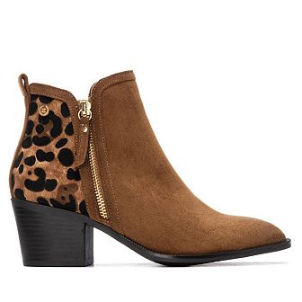 XTI Women's Suede Heeled Ankle Booties 144647