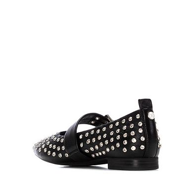 XTI Women's Mary Jane Studded Ballet Flats 144264