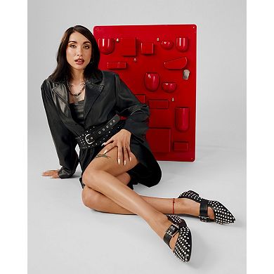 XTI Women's Mary Jane Studded Ballet Flats 144264