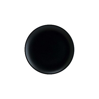 Notte dia.10.5" Round Black Porcelain Plate (Set of 4)