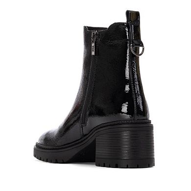 XTI Women's Patent Leather Heeled Chelsea Booties 144277