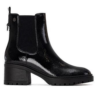 XTI Women's Patent Leather Heeled Chelsea Booties 144277
