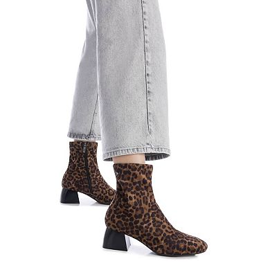 XTI Women's Suede Heeled Ankle Booties 144290