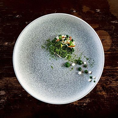 Luca Ocean Matte dia.10.5" Round Blue Porcelain Plate (Set of 4)