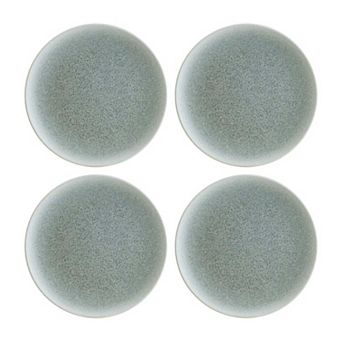 Luca Ocean Matte dia.8.25" Round Blue Porcelain Plate (Set of 4)