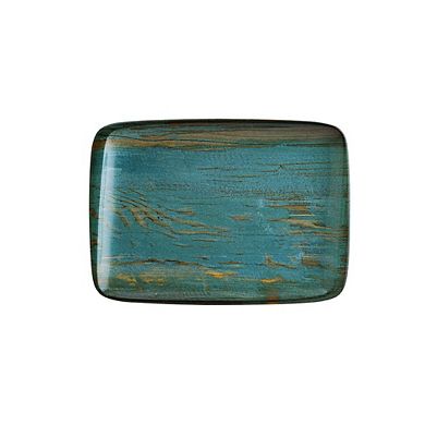 Madera 9" x 6" Rectangular Decorated Porcelain Plate (Set of 2)