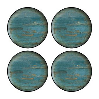 Madera dia.12" Round Decorated Porcelain Plate (Set of 4)