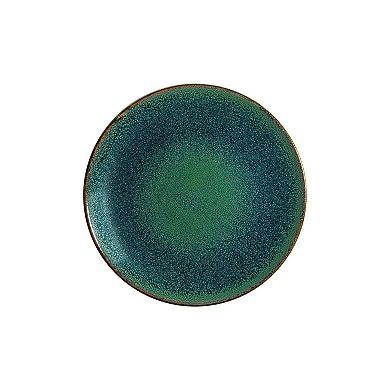 Mar dia.12" Round Blue Porcelain Plate (Set of 4)