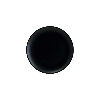 Notte dia.10" Round Black Porcelain Plate (Set of 4)