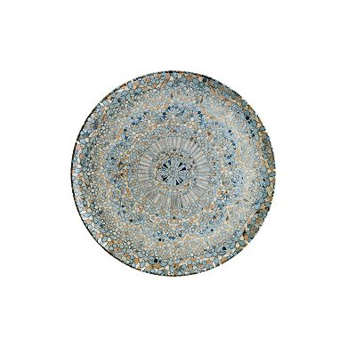 Luca Mosaic Matte dia.12.75" Round Decorated Porcelain Plate
