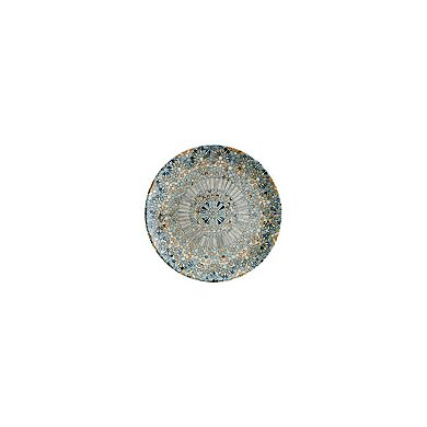 Luca Mosaic Matte dia.6.75" Round Decorated Porcelain Plate (Set of 4)
