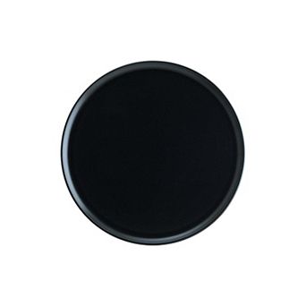 Notte dia.12.75" Round Black Porcelain Plate