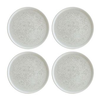 Luna dia.8.75" Round White Porcelain Plate (Set of 4)