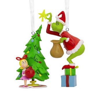 Hallmark Christmas Ornaments Dr. Seuss's How the Grinch Stole Christmas! Grinch & Cindy Set of 2