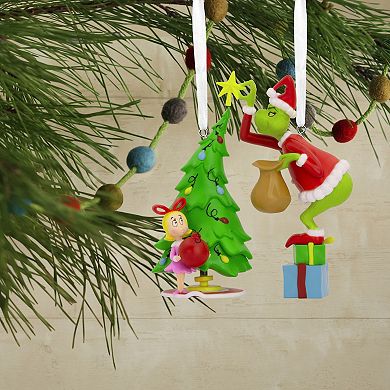 Hallmark Christmas Ornaments Dr. Seuss's How the Grinch Stole Christmas! Grinch & Cindy Set of 2
