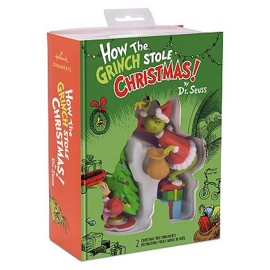 Hallmark Christmas Ornaments Dr. Seuss's How the Grinch Stole Christmas! Grinch & Cindy Set of 2
