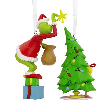 Hallmark Christmas Ornaments Dr. Seuss's How the Grinch Stole Christmas! Grinch & Cindy Set of 2