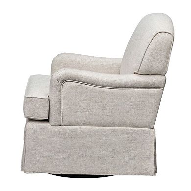 Martha Stewart Melody Swivel Glider Skirted Armchair