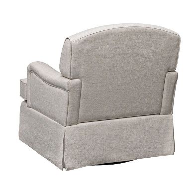 Martha Stewart Melody Swivel Glider Skirted Armchair