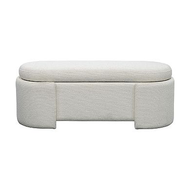Martha Stewart Leslie Upholstered Oval Storage Bench