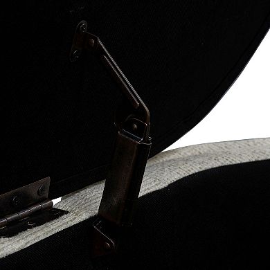 Martha Stewart Leslie Upholstered Oval Storage Bench