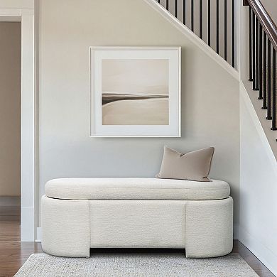 Martha Stewart Leslie Upholstered Oval Storage Bench