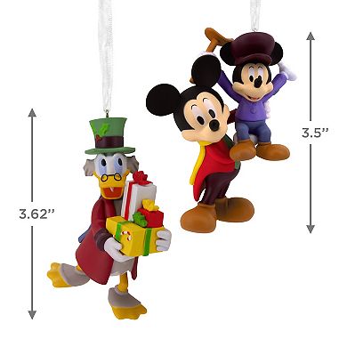 Hallmark Disney's Mickey's Christmas Carol Set of 2 Ornaments
