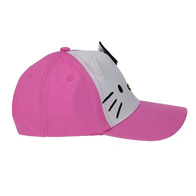 Girls Hello Kitty Adjustable Baseball Cap