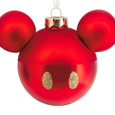 Hallmark Disney's Mickey Mouse Ears Icon Glass Ornament