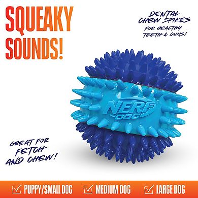 Nerf Dental Spike Squeak Ball Dog Toy