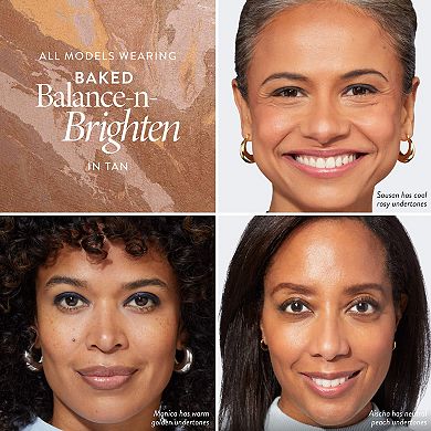 Balance and Brighten Color Correcting Baked Powder Foundation + Kabuki Brush