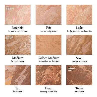 Balance and Brighten Color Correcting Baked Powder Foundation + Kabuki Brush