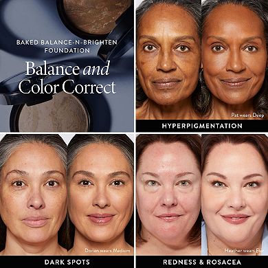 Balance and Brighten Color Correcting Baked Powder Foundation + Kabuki Brush